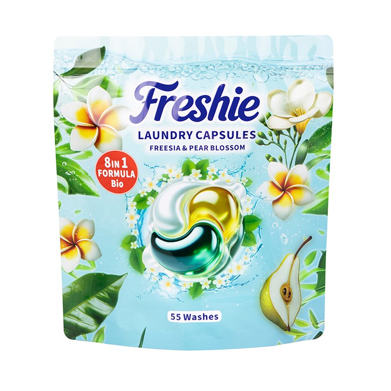 지퍼가 달린 세탁 세제 가방